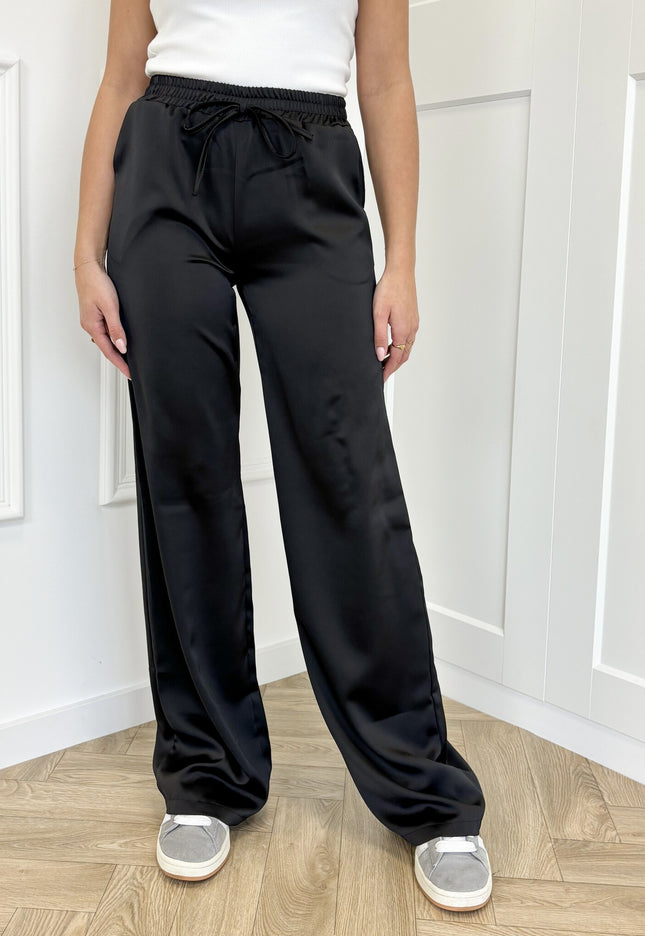 Famous Online Store Satin broek Tess zwart
