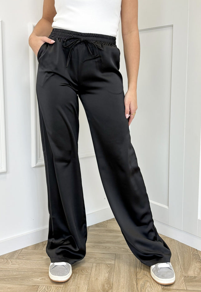 Famous Online Store Satin broek Tess zwart