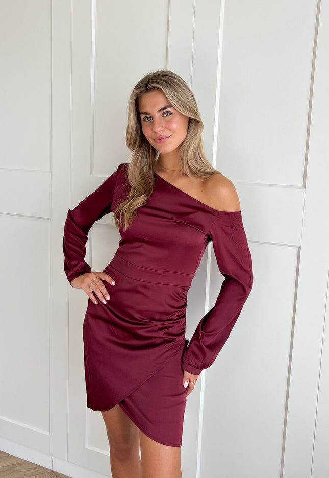Famous Online Store Satin dress Jessy bordeaux