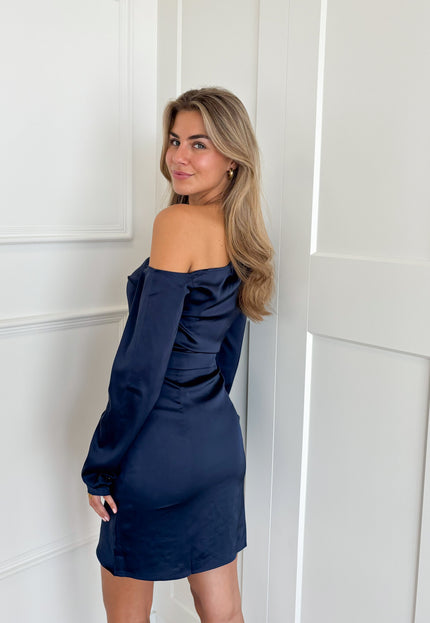 Famous Online Store Satin dress Jessy navy