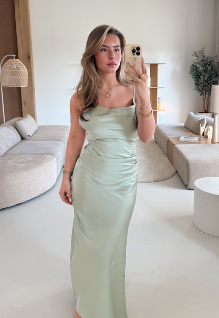 Famous Online Store Satin dress Liva mint