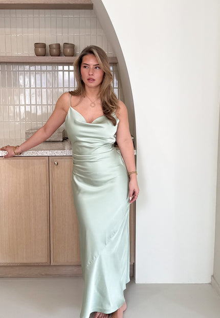 Famous Online Store Satin dress Liva mint