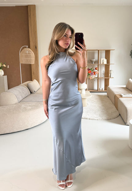 Famous Online Store Satin dress Maria blauw