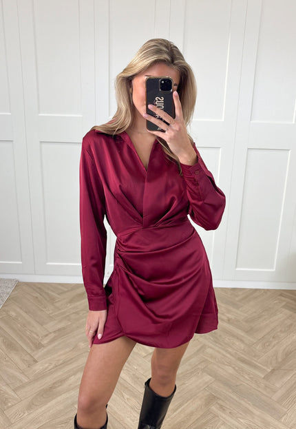 Famous Online Store Satin dress Noa bordeauxrood