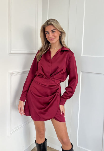 Famous Online Store Satin dress Noa bordeauxrood