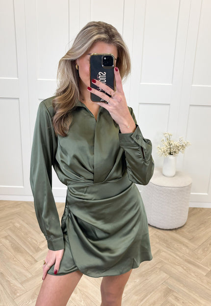 Famous Online Store Satin dress Noa kaki