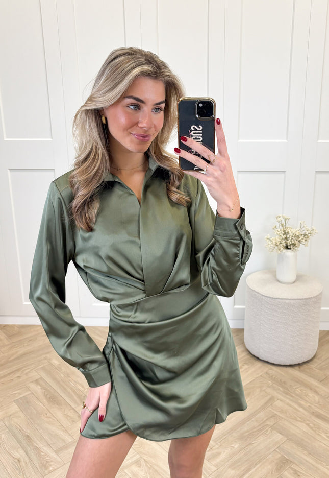 Famous Online Store Satin dress Noa kaki