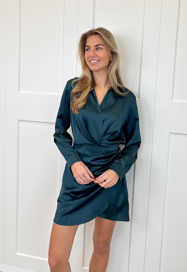 Famous Online Store Satin dress Noa petrol