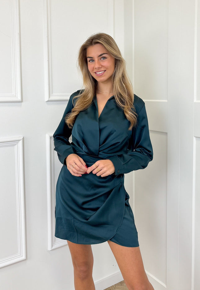 Famous Online Store Satin dress Noa petrol