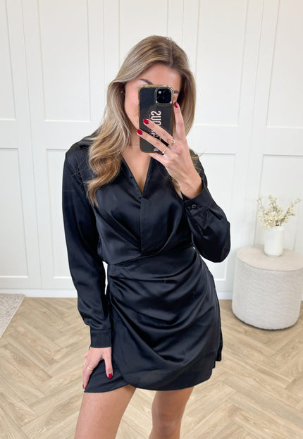 Famous Online Store Satin dress Noa zwart