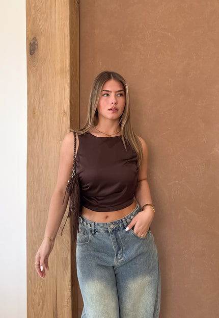 Famous Online Store Satin top Jill  bruin