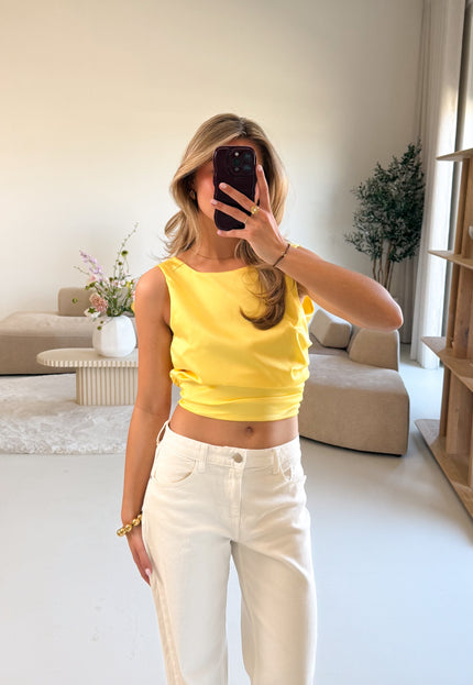 Famous Online Store Satin top Jill butter yellow