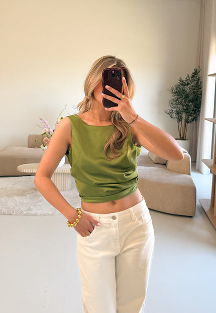Famous Online Store Satin top Jill groen