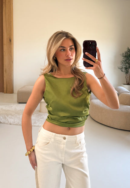 Famous Online Store Satin top Jill groen