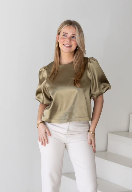 Famous Online Store Satin top Soof kaki