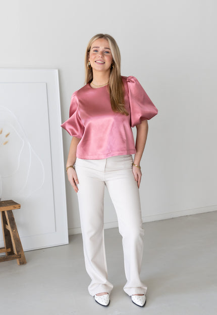 Famous Online Store Satin top Soof roze