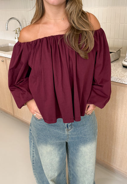 Famous Online Store Serena top bordeaux
