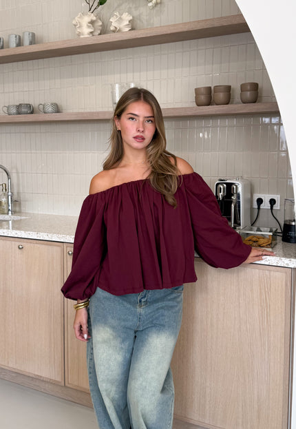 Famous Online Store Serena top bordeaux
