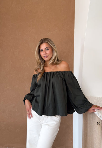 Famous Online Store Serena top kaki
