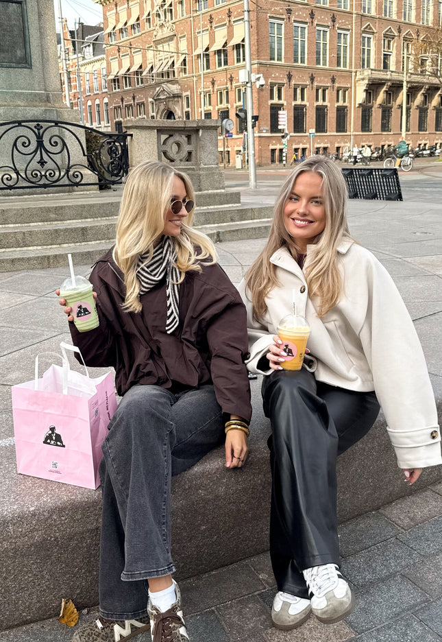 Famous Online Store Sjaal Isabella gestreept bruin