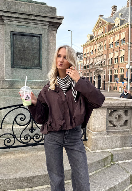 Famous Online Store Sjaal Isabella gestreept bruin