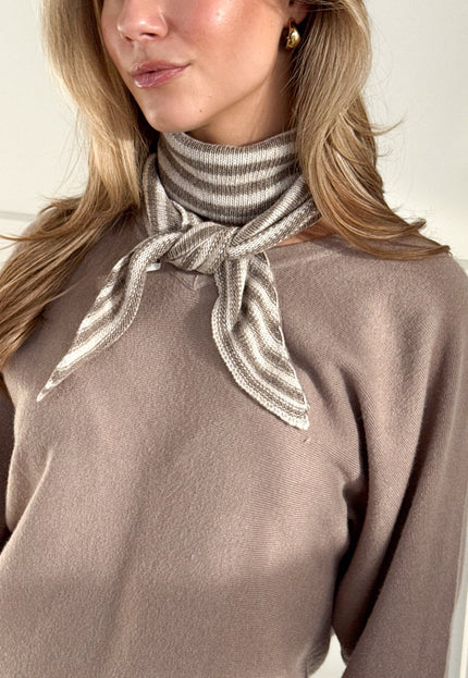 Famous Online Store Sjaal Isabella gestreept taupe