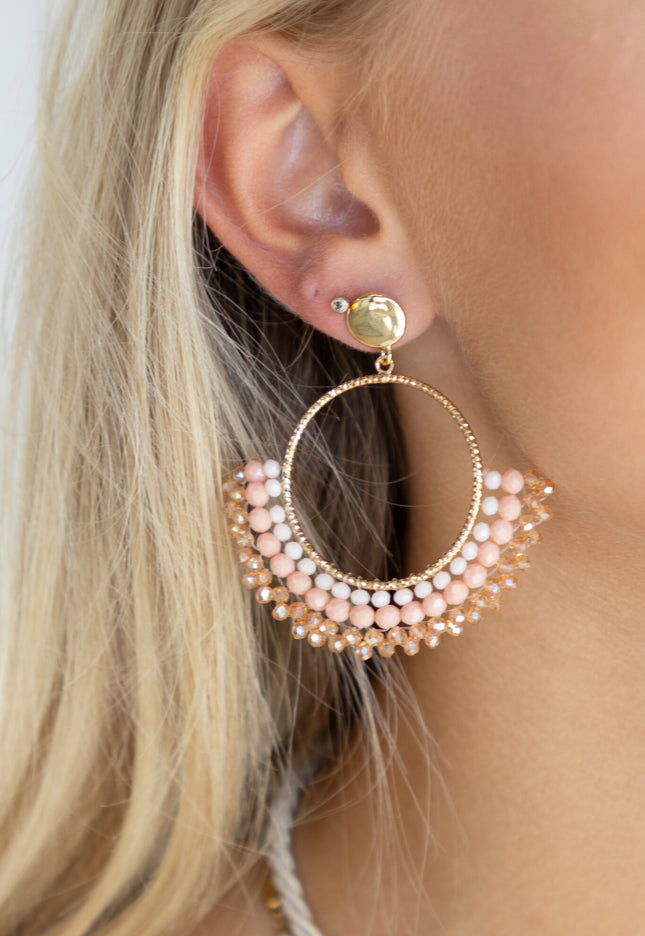Famous Online Store Statement oorbel Blush Beads