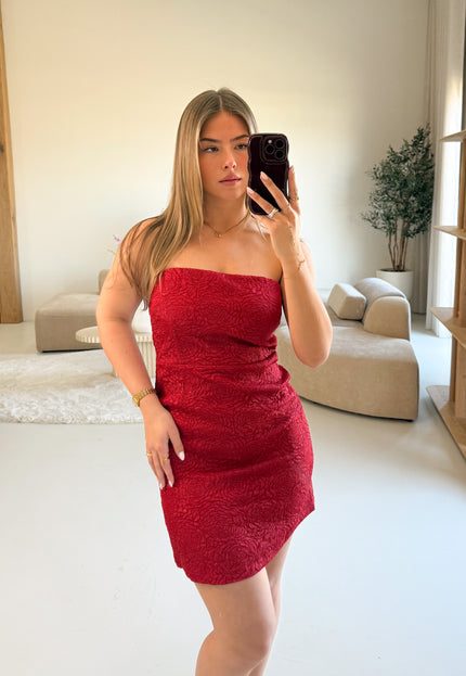 Famous Online Store Strapless jurk Milena rood
