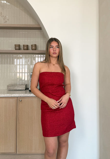 Famous Online Store Strapless jurk Milena rood