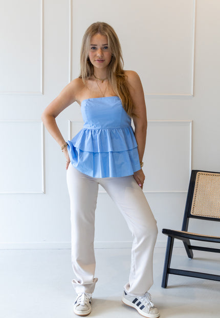 Famous Online Store Strapless top Zoë blauw