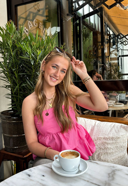 Famous Online Store Strapless top Zoë roze