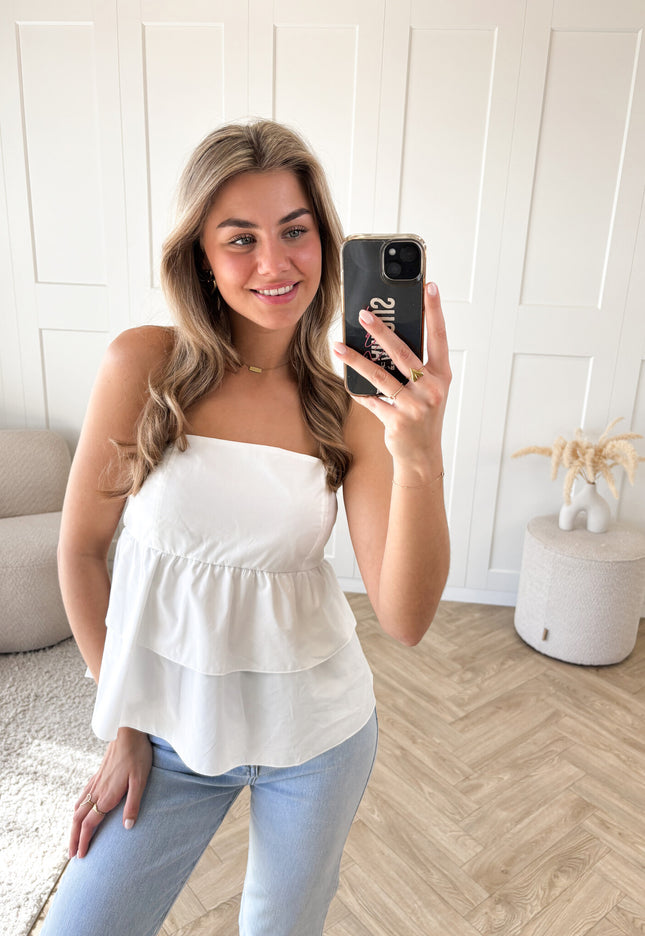 Famous Online Store Strapless top Zoë wit