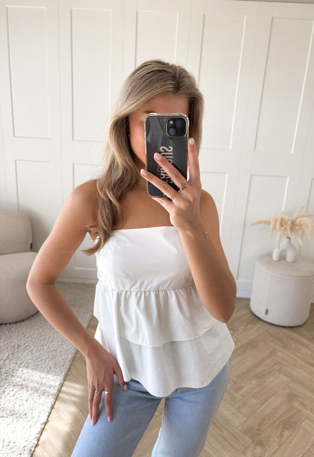 Famous Online Store Strapless top Zoë wit