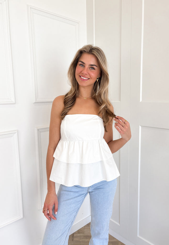 Famous Online Store Strapless top Zoë wit