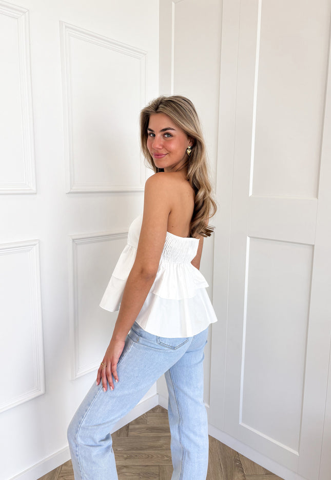 Famous Online Store Strapless top Zoë wit