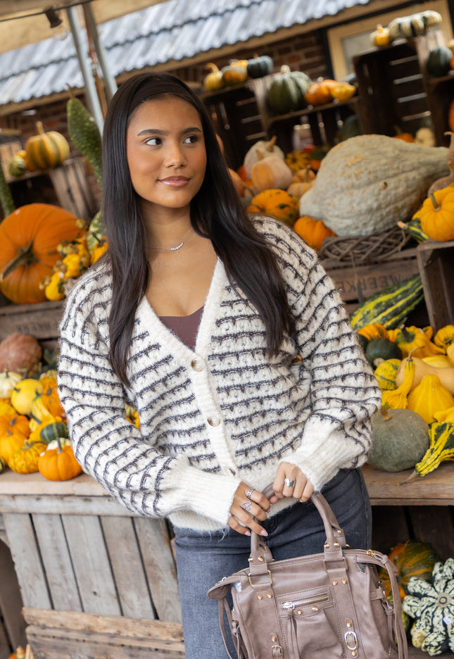 Famous Online Store Streepjesvestje Elodie bruin