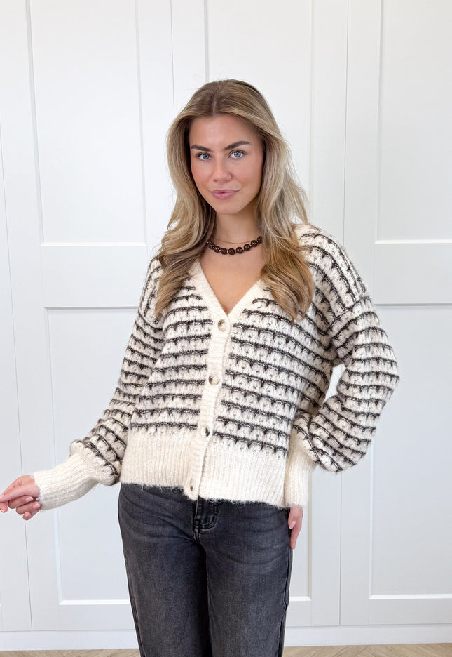 Famous Online Store Streepjesvestje Elodie bruin