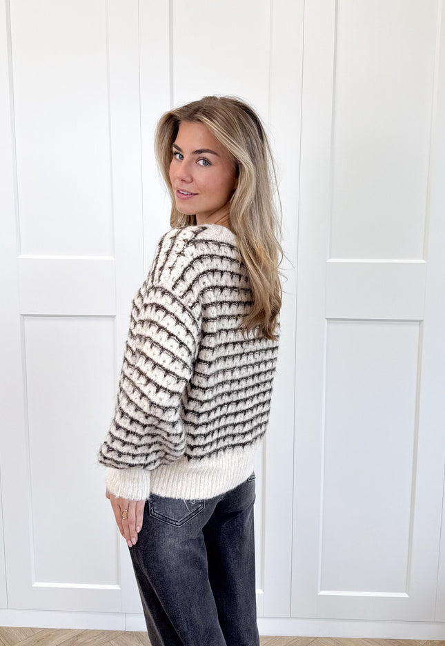 Famous Online Store Streepjesvestje Elodie bruin