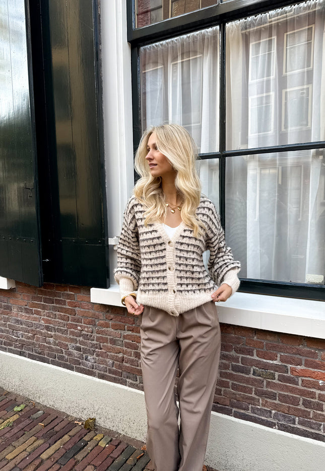 Famous Online Store Streepjesvestje Elodie bruin