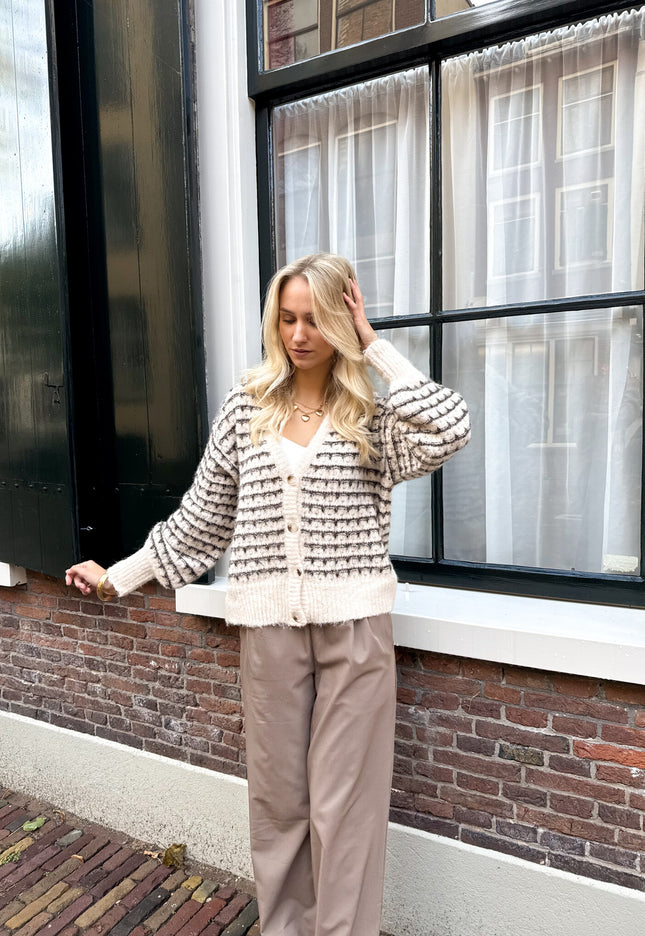 Famous Online Store Streepjesvestje Elodie bruin