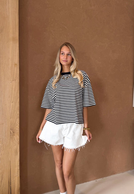 Famous Online Store Strepen t-shirt Nina navy