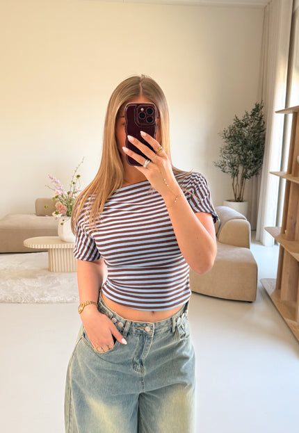 Famous Online Store Strepen top Kate blauw