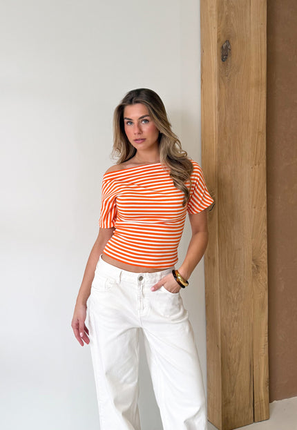Famous Online Store Strepen top Kate oranje