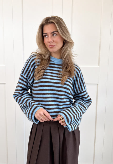 Famous Online Store Strepen trui Fien blauw