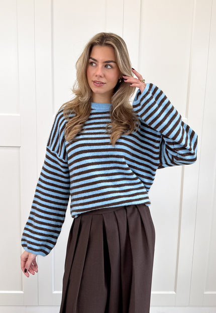 Famous Online Store Strepen trui Fien blauw