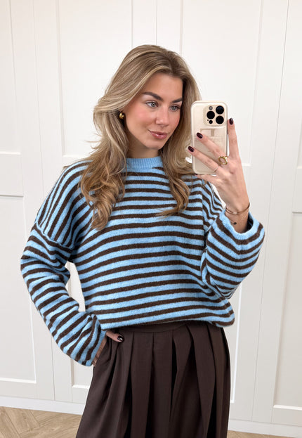 Famous Online Store Strepen trui Fien blauw