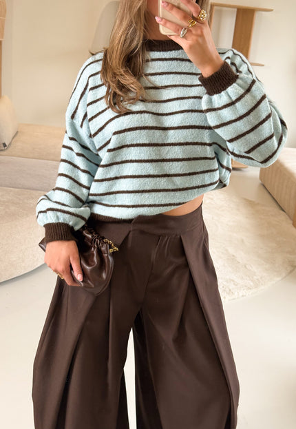 Famous Online Store Strepen trui Pien blauw