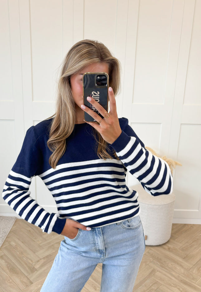 Famous Online Store Strepen trui Stockholm blauw