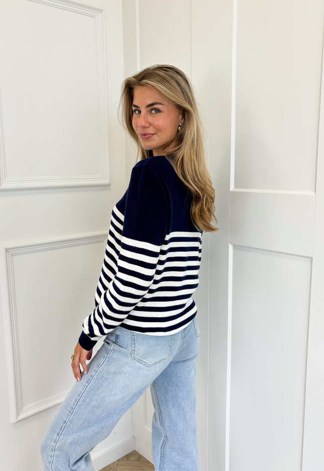 Famous Online Store Strepen trui Stockholm blauw