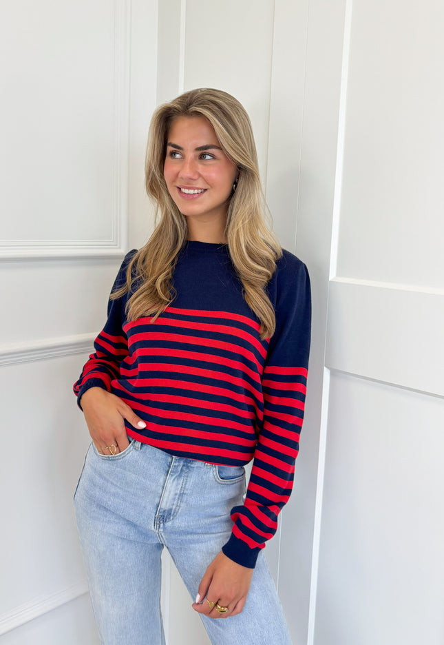 Famous Online Store Strepen trui Stockholm rood